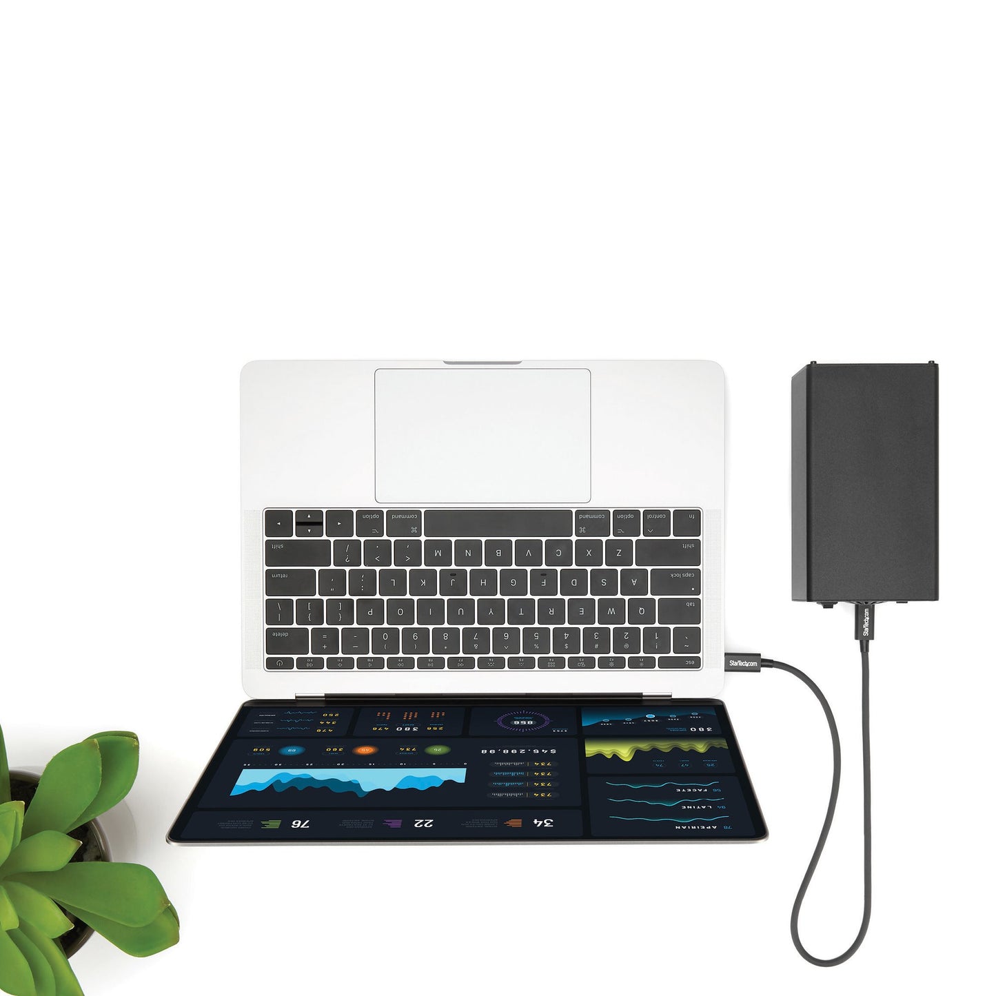 StarTech.com TBLT34MM50CM cable Thunderbolt 0.5 m 40 Gbit/s Negro