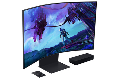 Monitor Samsung 55" Gaming Odyssey Ark 2th Gen 4K 3840x2160 165HZ VA Curvo 1000R 1MS HDR10 Bocinas Gaming HUB SMA