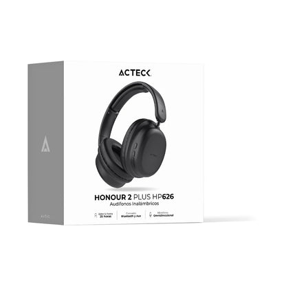 Audífonos Inalámbricos Acteck Over Ear Honour 2 Plus HP626 Negro