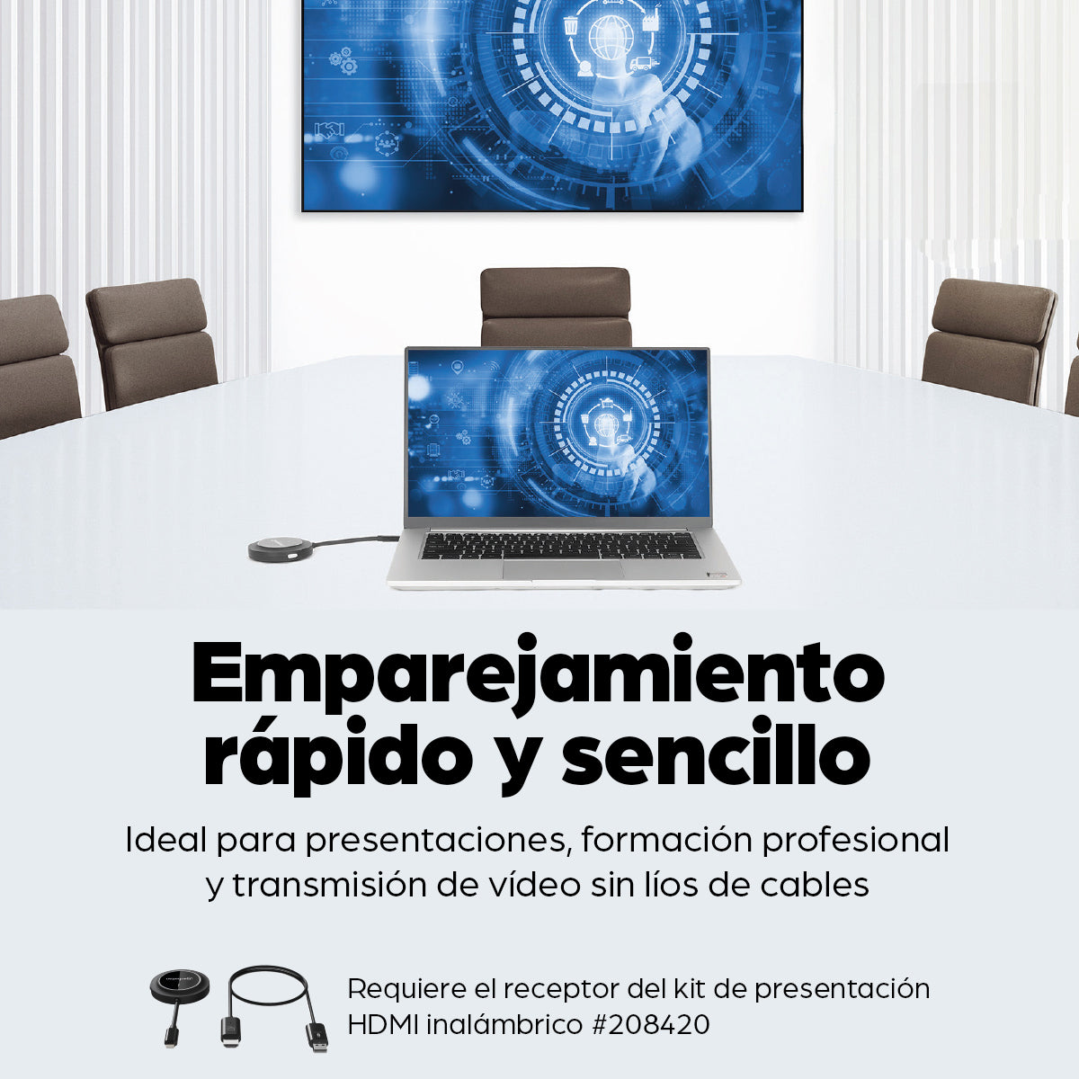 Manhattan 208437 extensor de audio/video Transmisor AV Negro