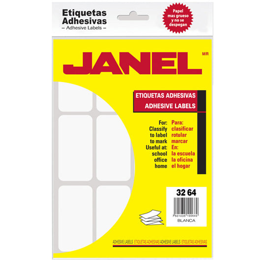ETIQUETA JANEL ADHESIVA 32X64 C/240 #24