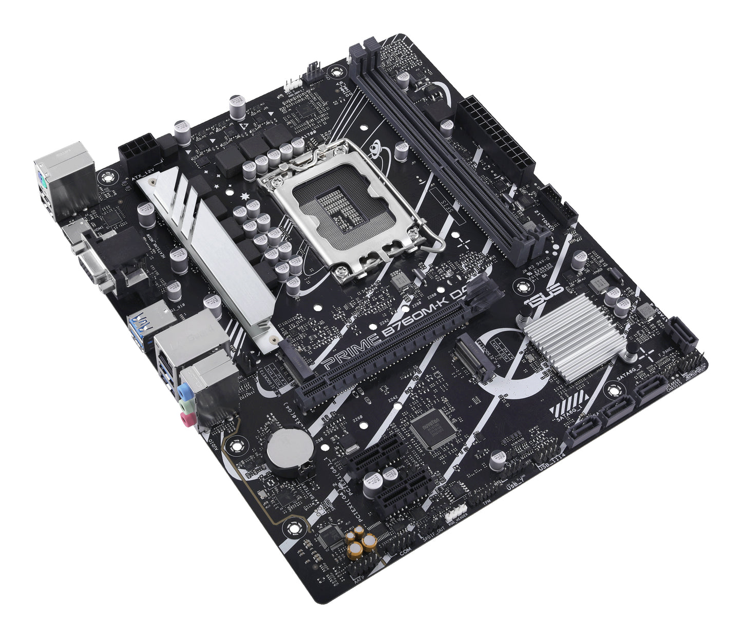 Tarjeta Madre Asus PRIME B760M-K D4 2xDDR4 64GB 5333Mhz PCIe 4.0 M.2 1xHDMI 1xVGA S 1700 13th Gen mATX