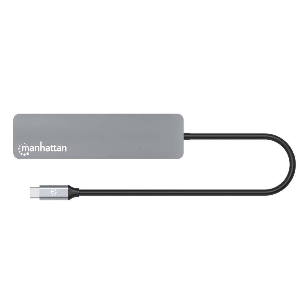 Docking USB-C Manhattan 7 puertos HDMI 2xUSB-A USB-C Datos PD Lector