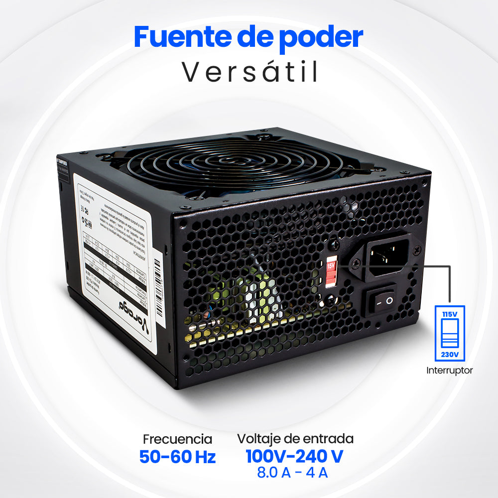 Fuente de Poder Vorago Start The Game PSU-200 600 Watts 2xSATA