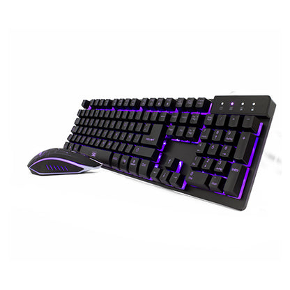Kit Teclado y Mouse Vorago Start The Game Retroiluminado USB