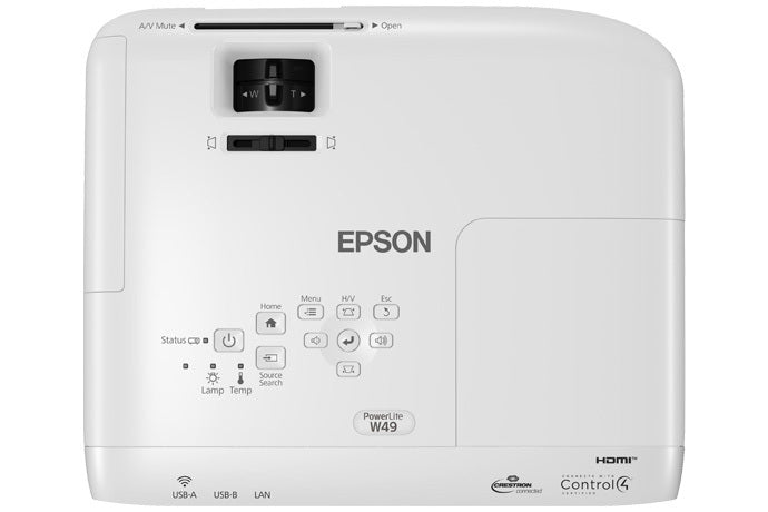 Epson PowerLite W49 Proyector de alcance estándar 3800 lúmenes ANSI 3LCD WXGA (1280x800) Blanco