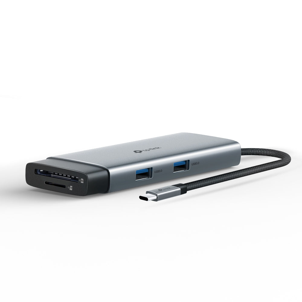 TP-Link UH7021C nodo concentrador USB Tipo C 5000 Mbit/s Aluminio, Negro