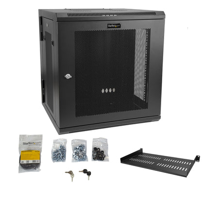 StarTech.com RK1224WALHM armario rack Bastidor de pared Negro
