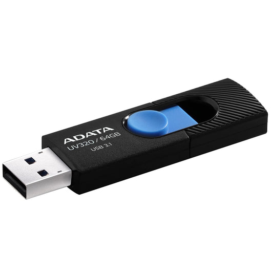 Memoria USB Adata Flash UV320 64GB 3.1 Color Negro-Azul