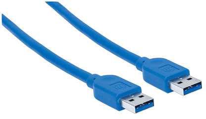 Cable USB MANHATTAN V3.2 A-A  1.8M Azul 5 Gbps