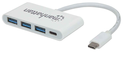 Manhattan 163552 nodo concentrador USB 3.2 Gen 1 (3.1 Gen 1) Type-C 5000 Mbit/s Blanco