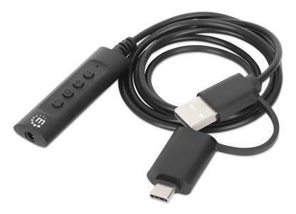 Manhattan 153560 divisor de audio Negro