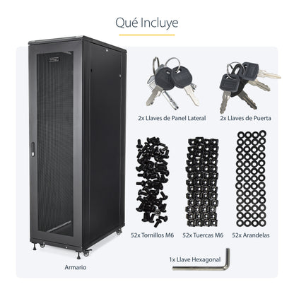 StarTech.com RK4236BKB armario rack Rack o bastidor independiente Negro