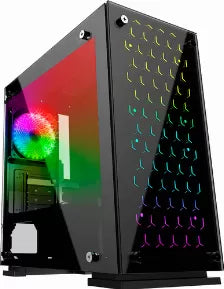 Gabinete Gaming Balam Rush BR-922968 talos spectrum, 3 ventiladores RGB, MicroATX / Mini ITX