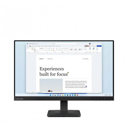 MONITOR LENOVO L24-4E / 24 PULGADAS 1920X1080 / PANEL IPS / 4MS 100HZ 99% SRGB / HDMI(1) VGA(1) / COLOR NEGRO / 3Y EN CENTRO DE SERVICIO