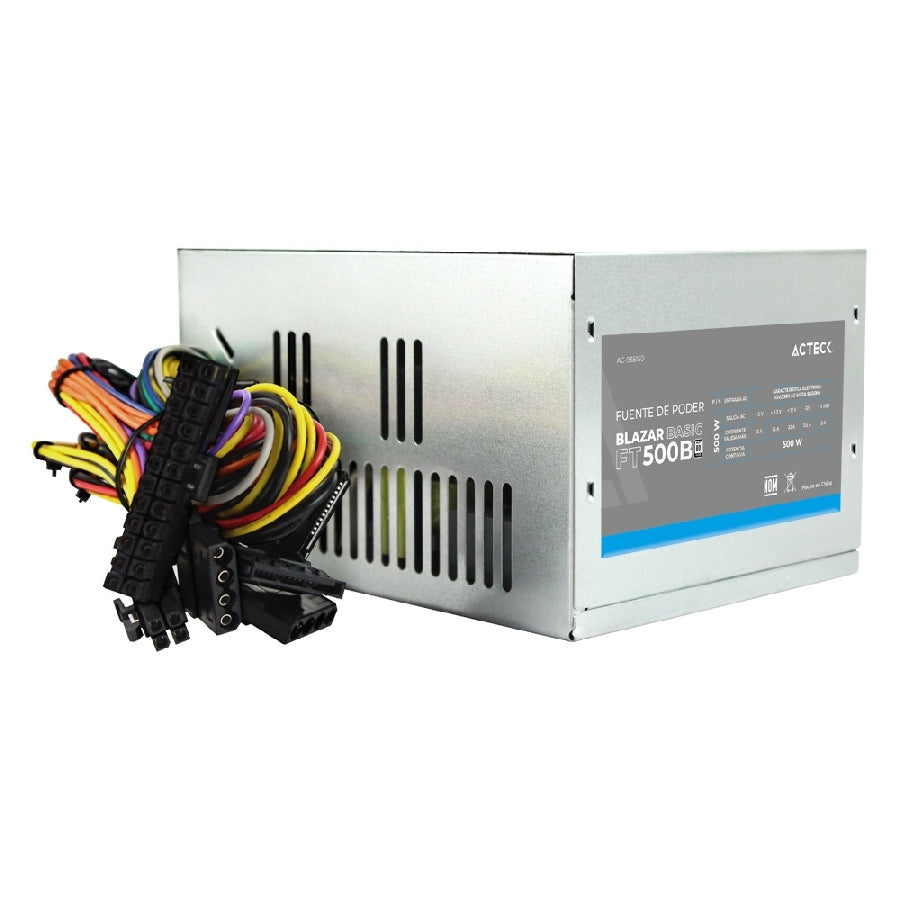 Acteck AC-938150 unidad de fuente de alimentación 500 W 20+4 pin ATX ATX Plata