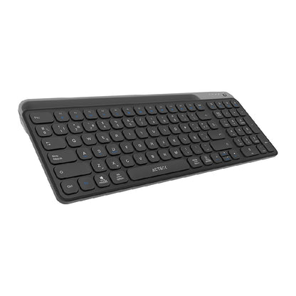 Acteck Inspire Trek TI747 teclado Universal RF inalámbrico + bluetooth QWERTY Español Negro, Gris
