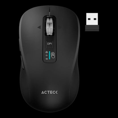 Acteck Virtuos Pro Air MI766 ratón Oficina Diestro RF inalámbrico + bluetooth Óptico 3200 DPI