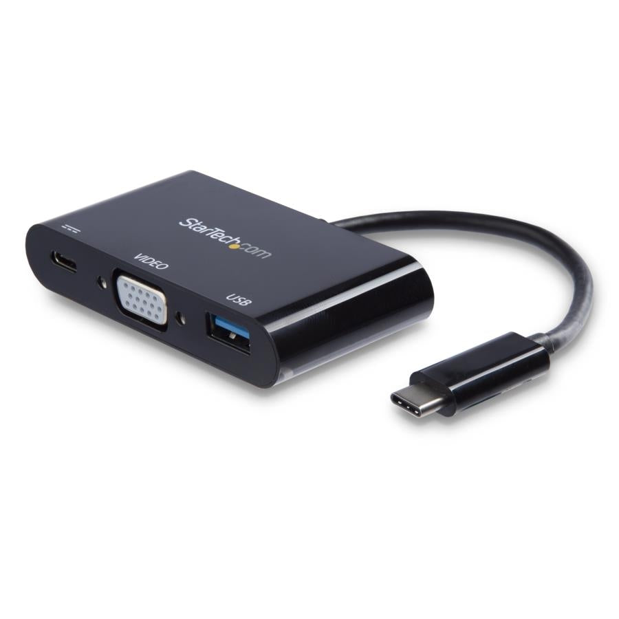 StarTech.com CDP2VGAUACP base para laptop o replicador de puertos Alámbrico USB 3.2 Gen 1 (3.1 Gen 1) Type-C Negro