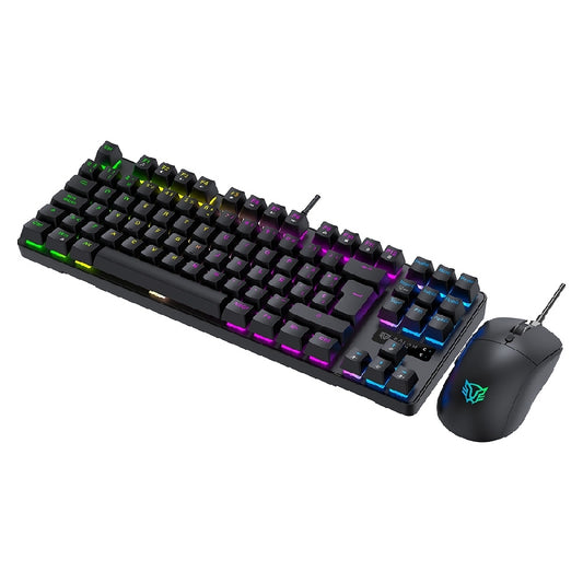 KIT GAMER BALAM RUSH FUSION VANGUARD TKL CKG680 / TECLADO - MOUSE / ALAMBRICO / ILUMINACION RGB / ANTI-GHOSTING / MULTIMEDIA / 88 TECLAS / ESPAÑOL / 7200 DPI AJUSTABLE / OPTICO / NEGRO / BR-945752