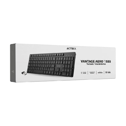 Acteck VANTAGE AERO TI555 teclado Universal RF inalámbrico Español Negro