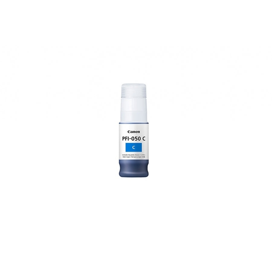 TANQUE DE TINTA CANON PFI-050C CYAN, CAPACIDAD 70 ML, COMPATIBLE TA-20,TA-30