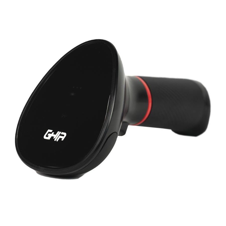Ghia LECTOR DE CODIGOS DE BARRAS 2D INALAMBRICO // RECEPTOR USB // BLUETOOTH // BASE DE CARGA // COM Lector de código de barras manual CMOS Negro