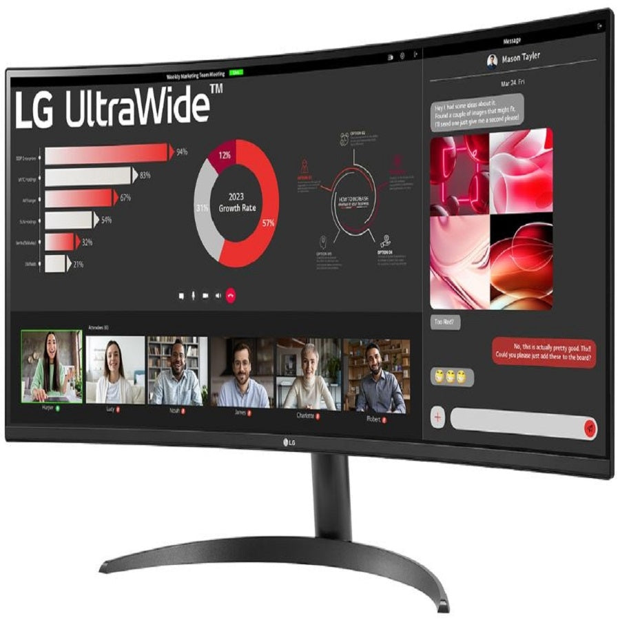 LG 34WR50QK-B monitor de computadora 86.4 cm (34") 3440 x 1440 Pixeles Wide Quad HD Negro