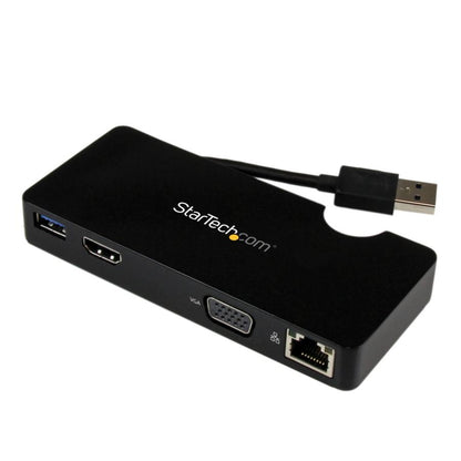 StarTech.com USB3SMDOCKHV base para laptop o replicador de puertos Alámbrico USB 3.2 Gen 1 (3.1 Gen 1) Type-A Negro