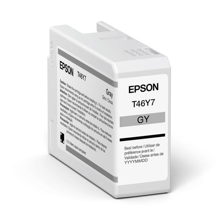 CARTUCHO EPSON MODELO T46Y GRIS, PARA PLOTTER P900 (50 ML)
