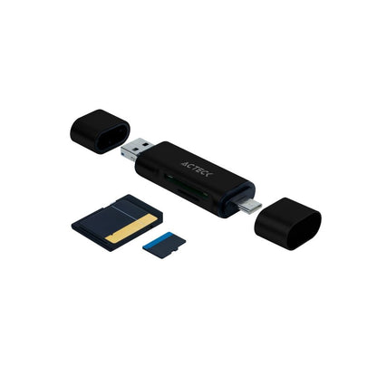 Acteck GATE EDIT DH450 lector de tarjeta USB 3.2 Gen 1 (3.1 Gen 1) Type-A/Type-C Plata