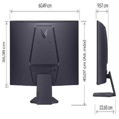 LG 27GS60QC monitor de computadora 68.6 cm (27") 2560 x 1440 Pixeles Full HD LCD Negro