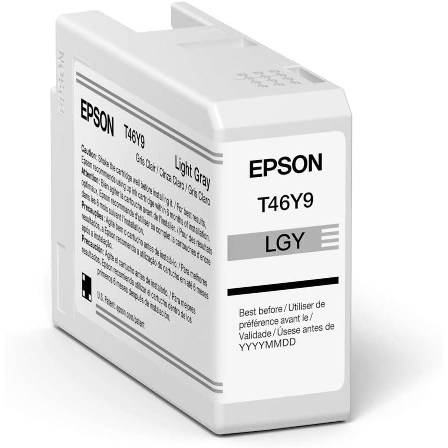 CARTUCHO EPSON MODELO T46Y GRIS LIGHT, PARA PLOTTER P900 (50 ML)