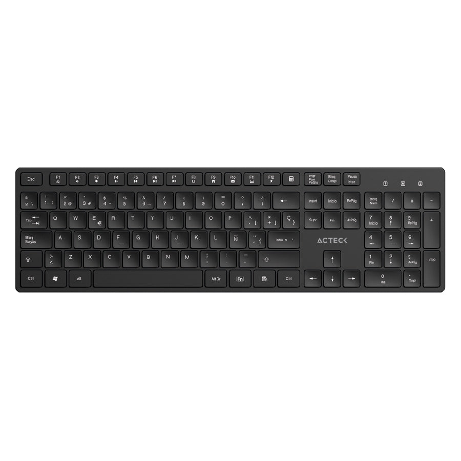 Acteck VANTAGE AERO TI555 teclado Universal RF inalámbrico Español Negro