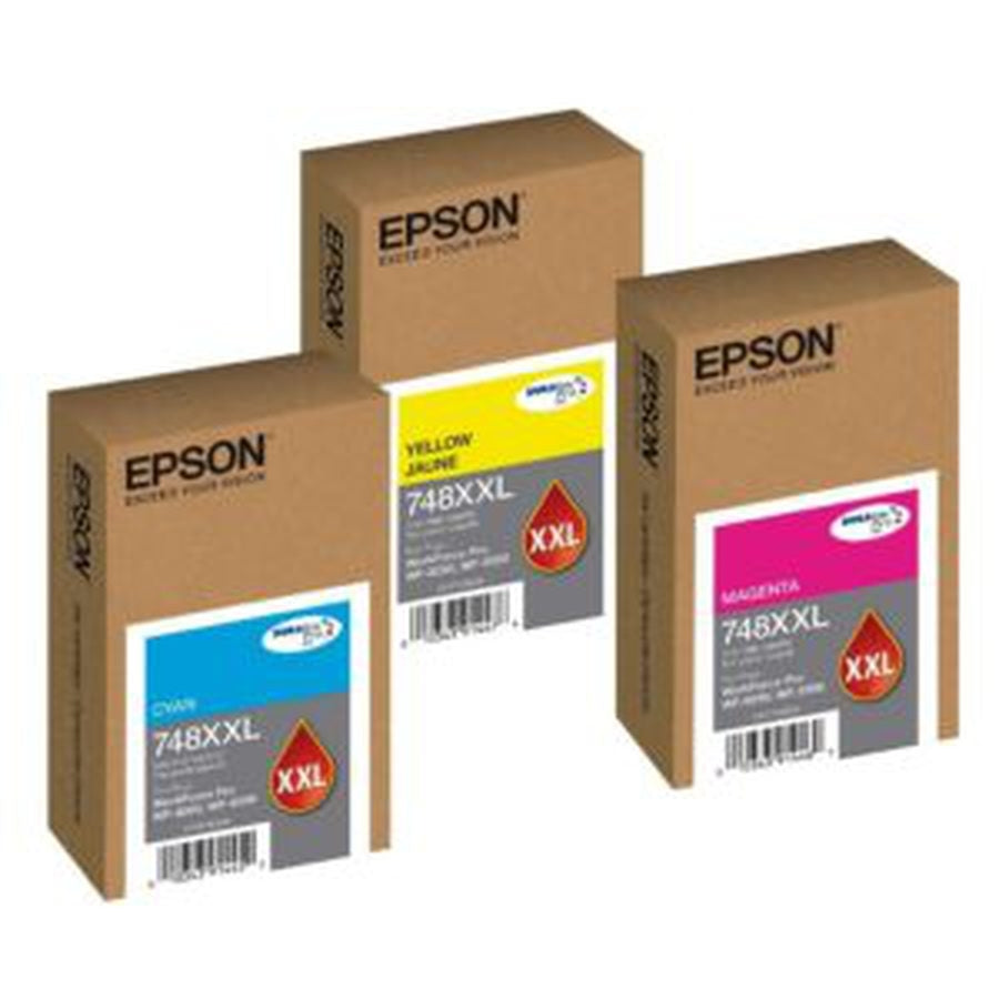 CARTUCHO EPSON MODELO T748XXL CYAN, PARA WF-6090, WF-6590, ALTA CAPACIDAD, RENDIMEINTO DE 7,000 IMPRESIONES, COSTO PP $0.18C