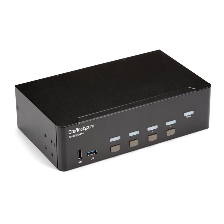 StarTech.com SV431DHD4KU interruptor KVM Montaje en rack Negro