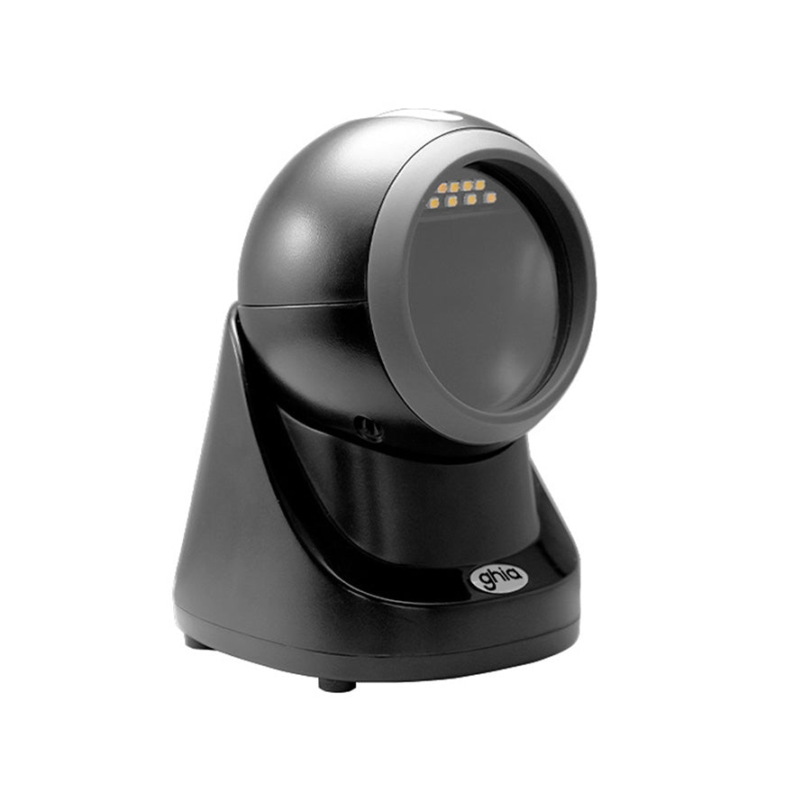 LECTOR DE CODIGOS DE BARRAS GHIA OMNIDIRECCIONAL 2D, USB. COMPATIBLE CON QR
