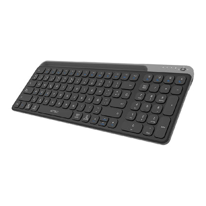 Acteck Inspire Trek TI747 teclado Universal RF inalámbrico + bluetooth QWERTY Español Negro, Gris