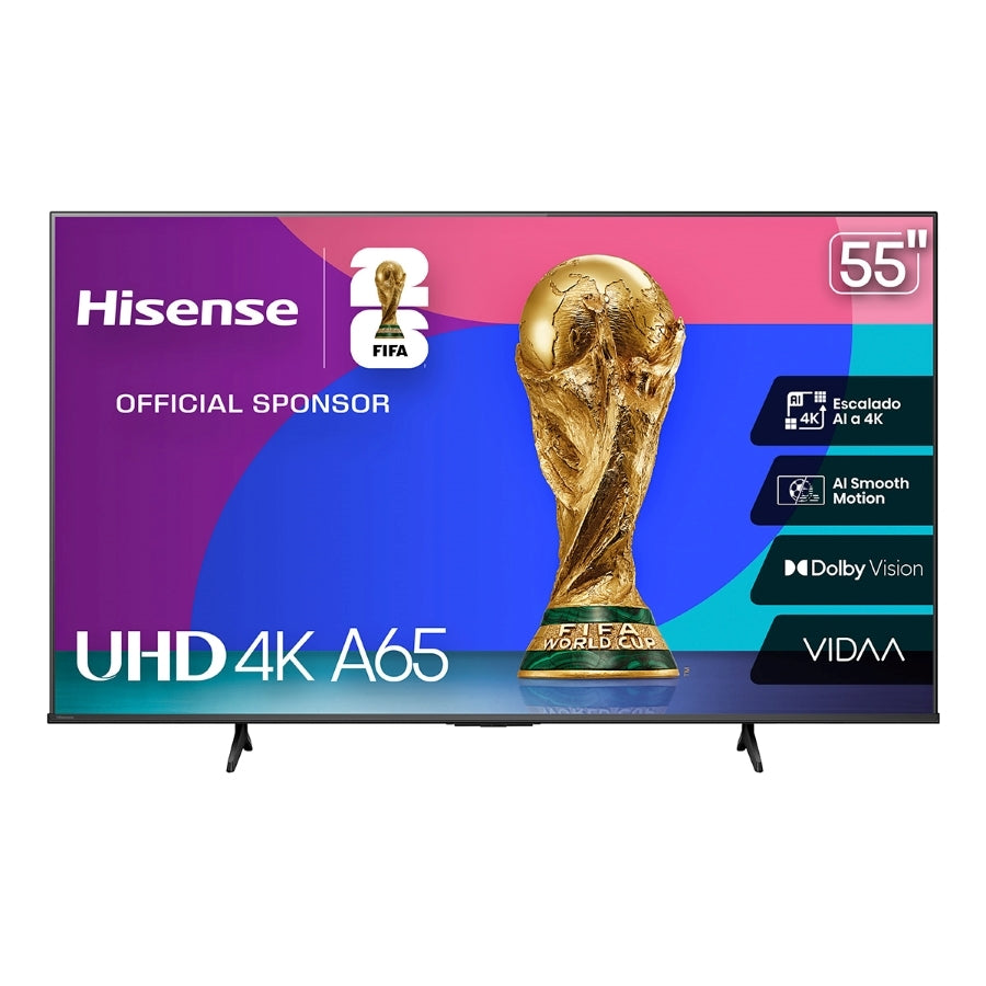 TELEVISION 55 PULGADAS LED HISENSE 55A65NV SMART VIDAA, UHD 4K, DOLBY VISION, HDR10, DTS VIRTUAL X, WIFI