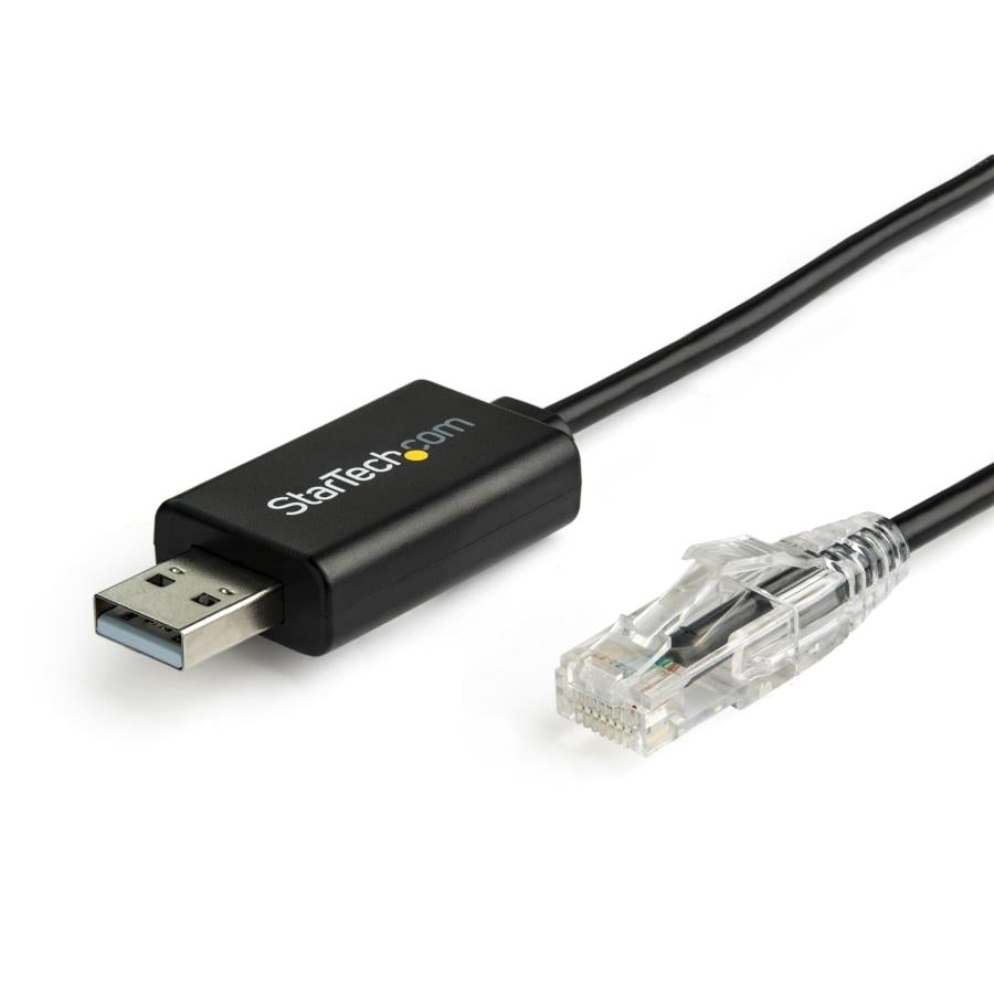 StarTech.com ICUSBROLLOVR cambiadores de género de cables RJ-45 USB 2.0 Type-A Negro