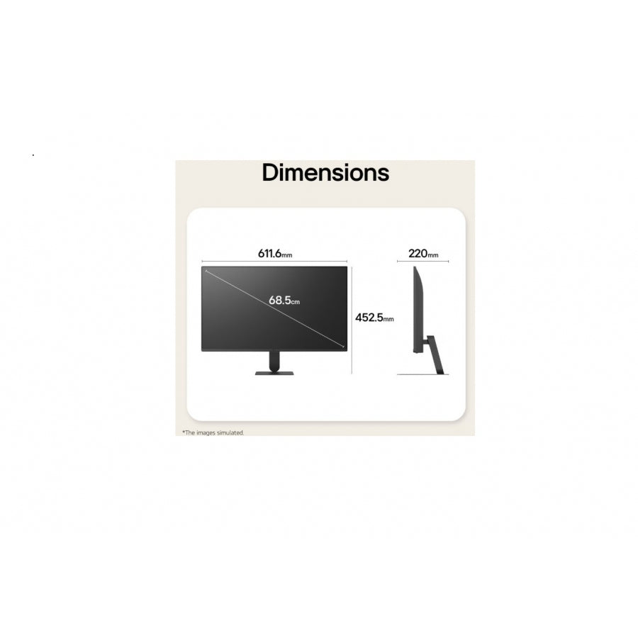 MONITOR LG SMART 27U511SB-W WEBOS FHD 27 PULG,PANEL IPS,120HZ,1920X1080,TR5MS,16:9,250CD/M2,1500:1,SRGB 99%,HDR10,HDMI,USB-A,WIFI,BLUETOOTH,GOOGLECAST,SCREENSHARE,AIRPLAY2,ALTAVOZ 5WX2,VESA100X100