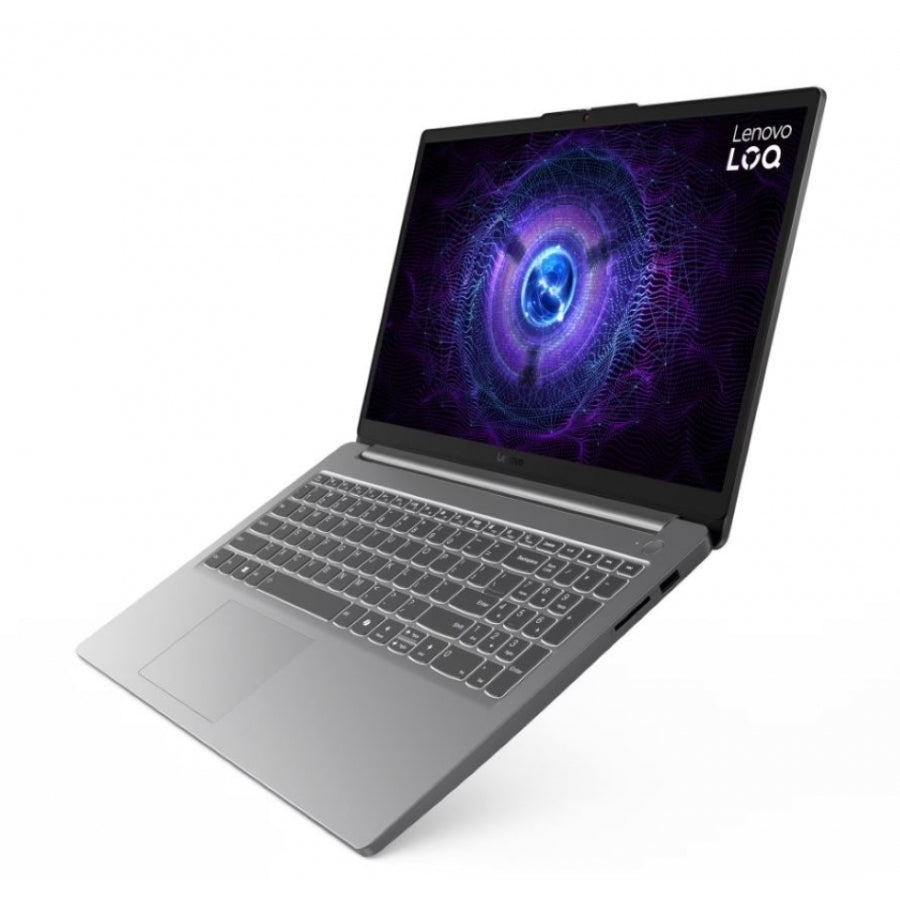 Lenovo LOQ 15IAX9E Intel® Core™ i5 i5-12450HX Computadora portátil 39.6 cm (15.6") Full HD 8 GB DDR5-SDRAM 512 GB SSD NVIDIA GeForce RTX 3050 Wi-Fi 6 (802.11ax) Windows 11 Home Español Gris