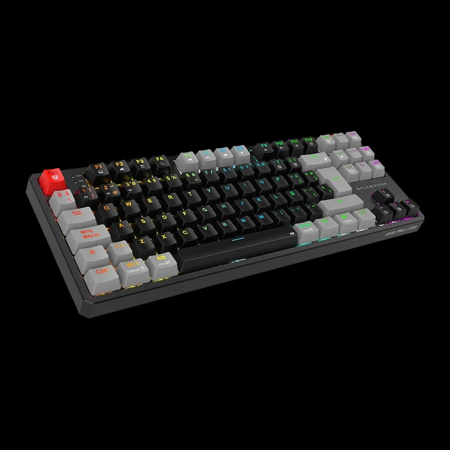 Balam Rush BR-940672 teclado Juego RF inalámbrico + bluetooth QZERTY Español Negro, Gris