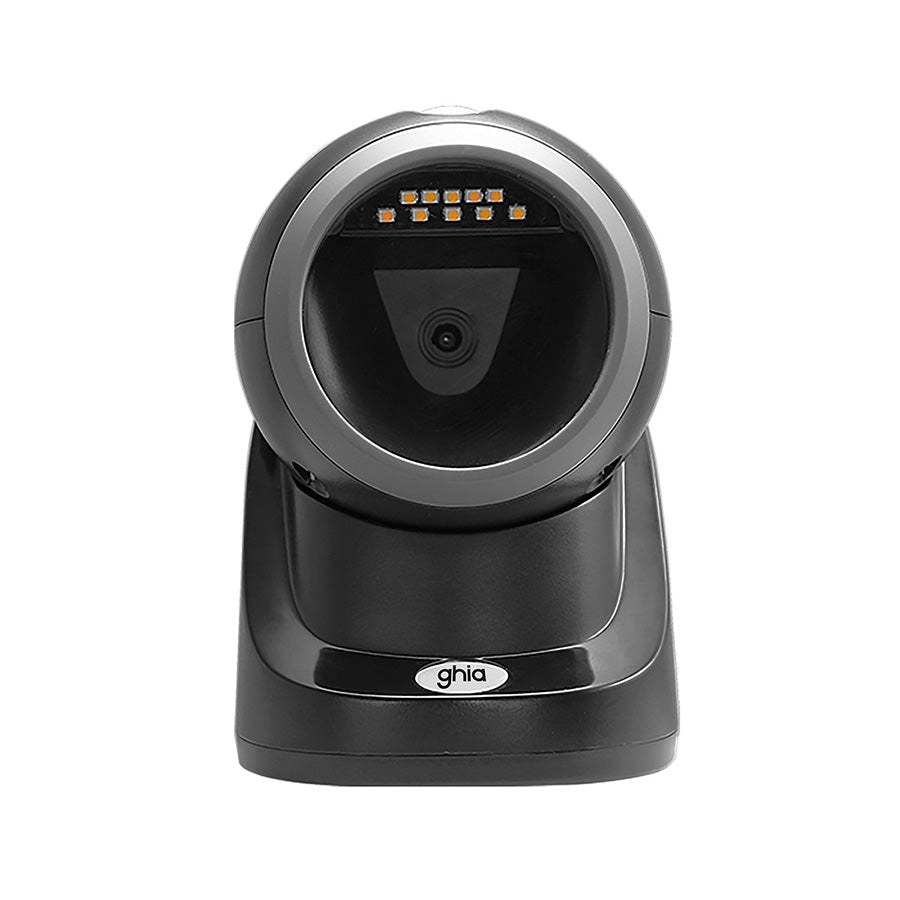 LECTOR DE CODIGOS DE BARRAS GHIA OMNIDIRECCIONAL 2D, USB. COMPATIBLE CON QR