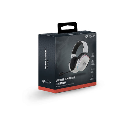 Balam Rush Aeon Expert HS1100 Auriculares Inalámbrico y alámbrico Diadema Juego USB Tipo C Bluetooth Negro, Blanco