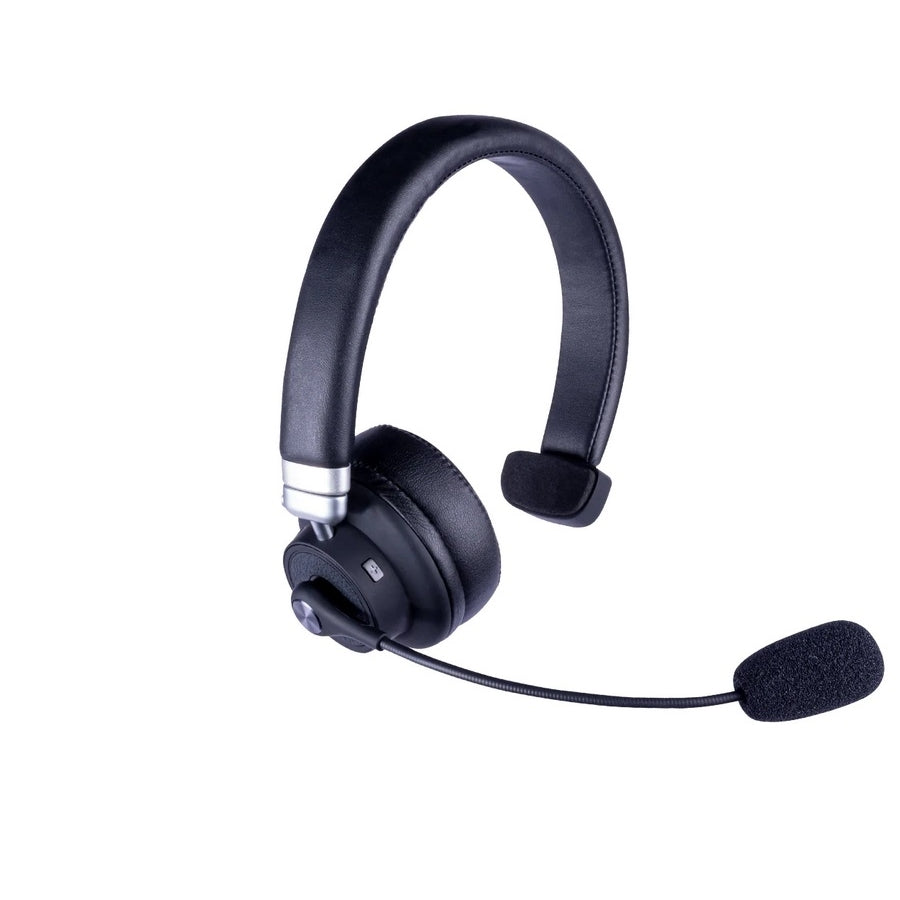 DIADEMA - TECHZONE - TZDIBT01 - MONOAURAL - BLUETOOTH 5.0 - CANCELACION DE RUIDO - DURACION DE BATERIA 6-8 HRS -  NEGRO/PLATA