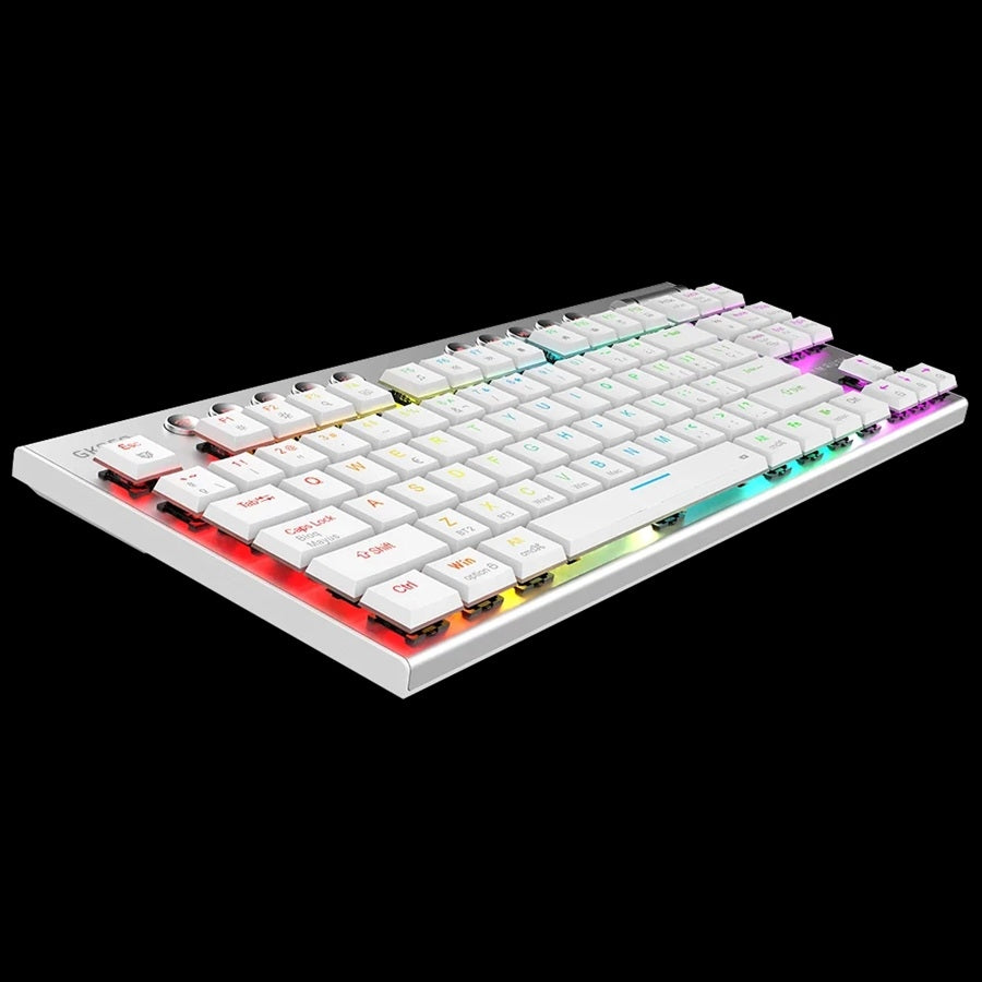 Balam Rush BR-940412 teclado Juego USB + Bluetooth QWERTY Español, Inglés Blanco