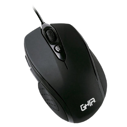 GHIA / KIT TECLADO Y MOUSE / ALAMBRICO / ERGONOMICOS / MULTIMEDIA / USB / COLOR NEGRO