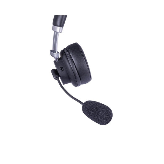 DIADEMA - TECHZONE - TZDIBT01 - MONOAURAL - BLUETOOTH 5.0 - CANCELACION DE RUIDO - DURACION DE BATERIA 6-8 HRS -  NEGRO/PLATA