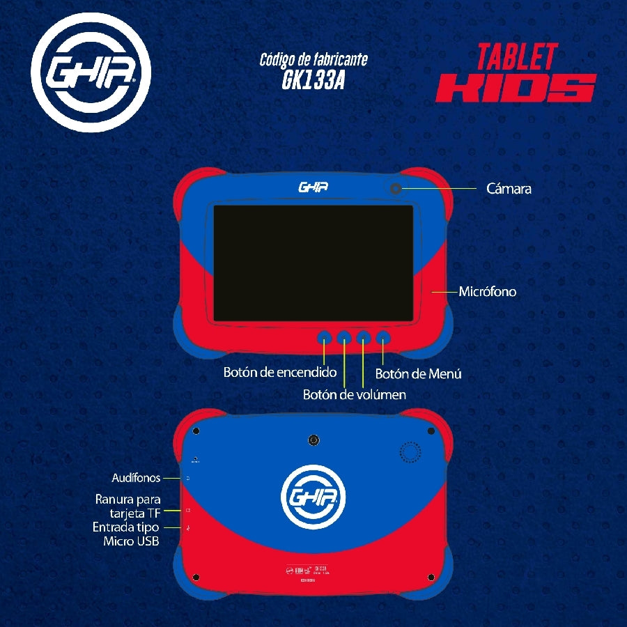 Ghia NOTGHIA-329 16 GB Wifi Azul, Rojo